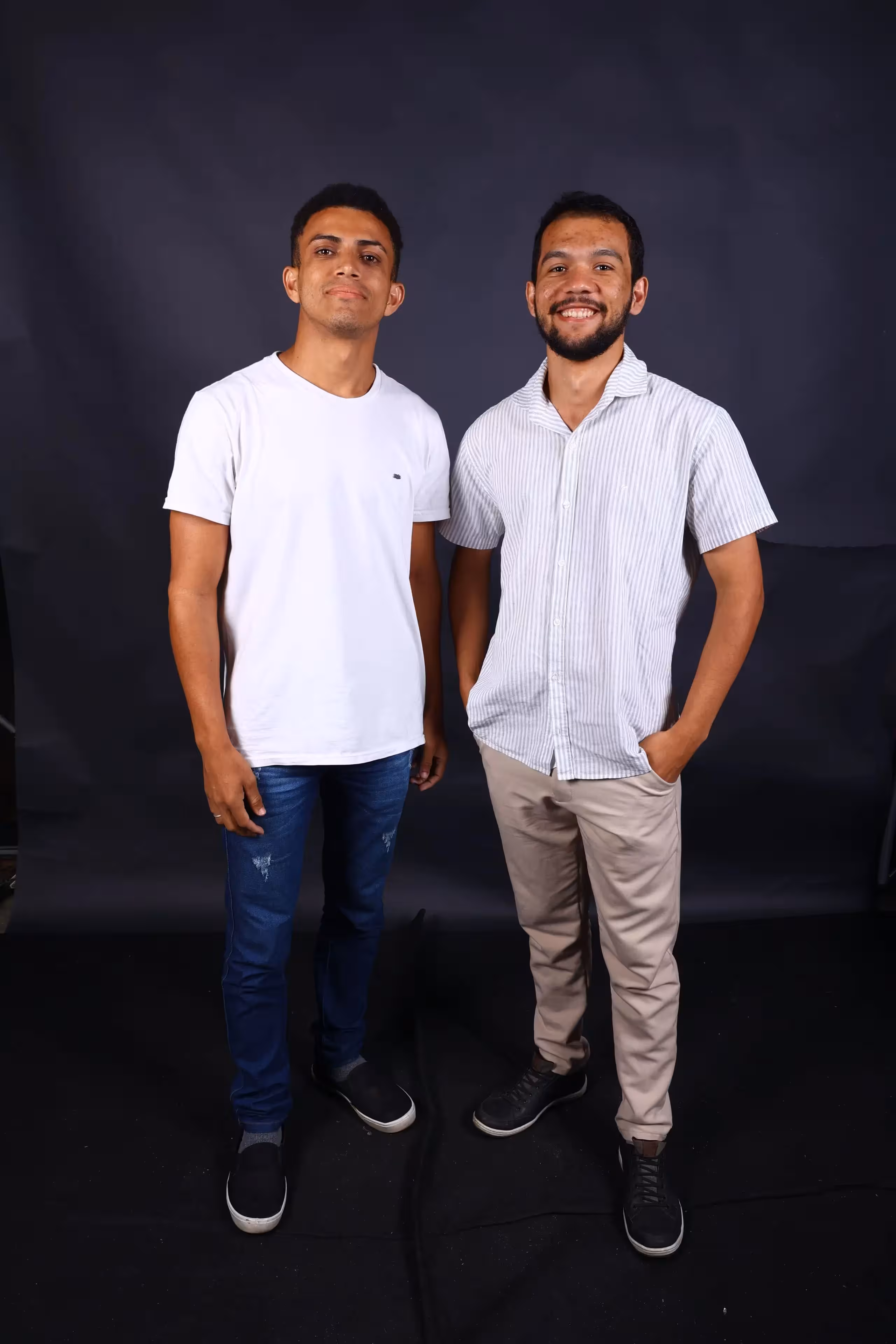 Fundadores da IniPort, Lucas Ferreira e José Roberto, em reunião